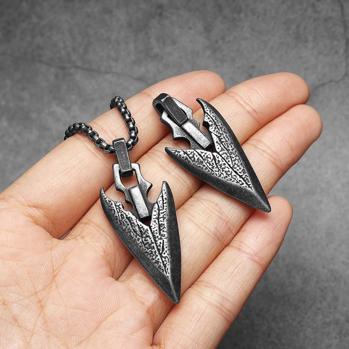 Retro Viking Arrow Texture Men Necklaces Stainless Steel Pendant Chain Women Punk Fashion Jewelry New Accessories Gift Wholesale