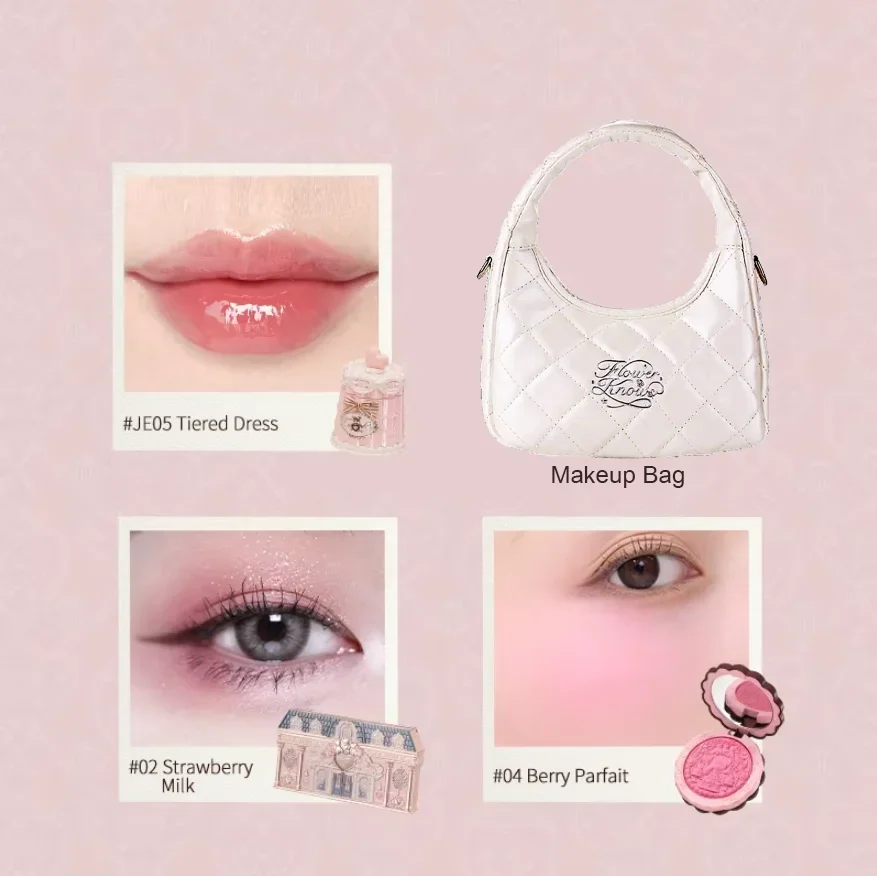 Flower Window Make-up Set Geschenkdoos Shimmer Matte Oogschaduw Palet Blush Langdurige Fluwelen Lipcrème met Zak Kit De Maquiagem