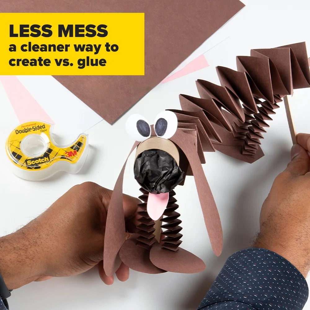 Dispenser di nastro biadesivo trasparente Adesivo permanente 2 rotoli 1/2"x400" Arti ideali Artigianato Progetti scolastici per ufficio