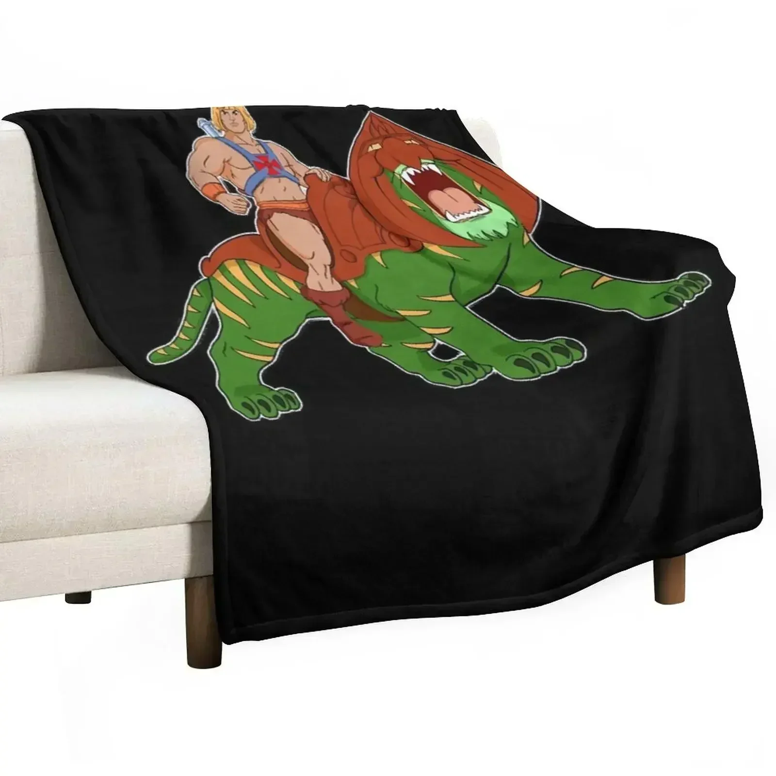 Un héroe listo para la batalla manta térmica cálida de invierno para viajes Furrys mantas para la siesta