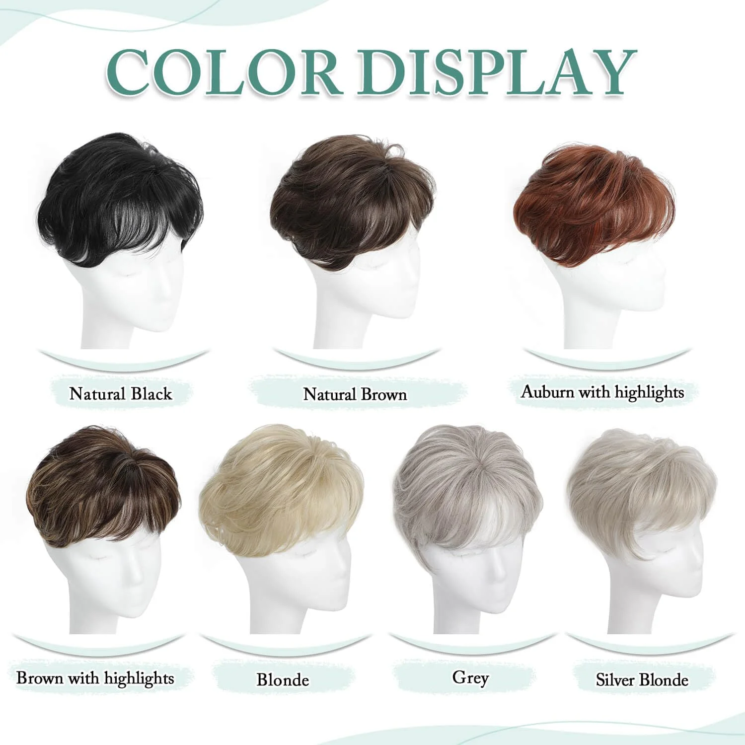 Short Pixie Cut Hair Topper for Thinning Hair, 5.5 Inch Synthetic Pixie Cut Hair Toppers for Women Short Siler Gray Hair  main image 2
