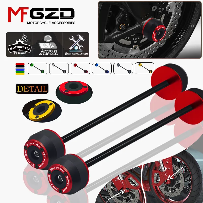 

New For YAMAHA MT-25 2015-2021 2022 2023 Motorcycle Accessories Front Rear Wheel Fork Slider Axle Crash Protector mt25
