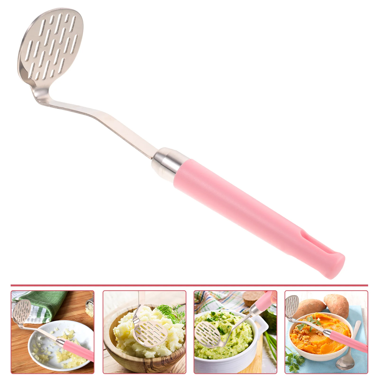 

Stainless Steel Potato Masher Reusable Kitchen Tool Comfortable Pressing Food Grade Material Manual Potato Presser