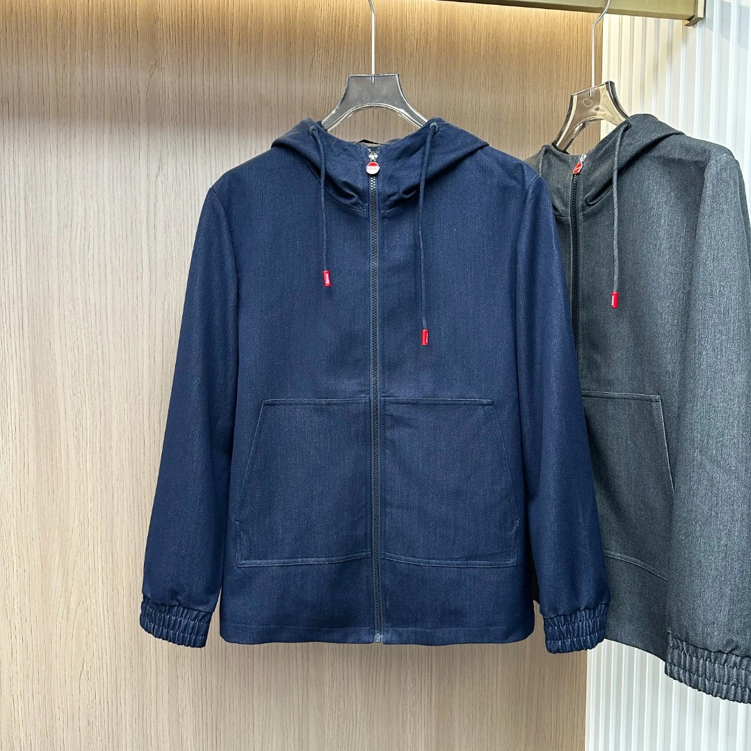 سترة Kiton للخريف والشتاء جديدة متعددة الاستخدامات كاجوال بغطاء للرأس بسحاب #2