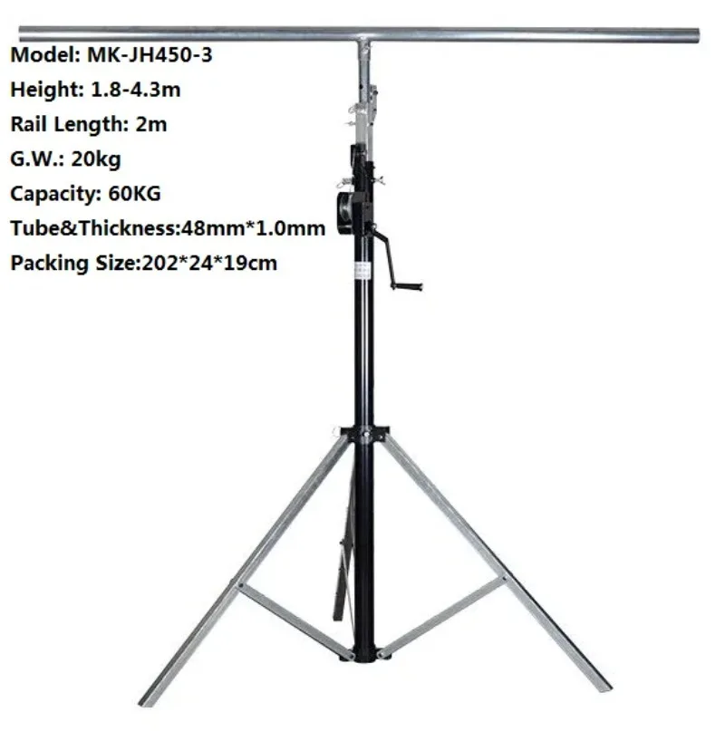 Indoor and outdoor activities Light adjustable height lighting bracket Lifting light stand