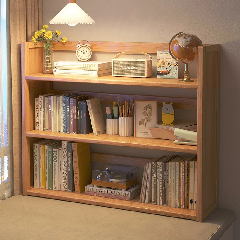 

Simple Desktop Bookshelf Multilayer Storage Rack for Dorm Home Student Desk Organizer with Drawer