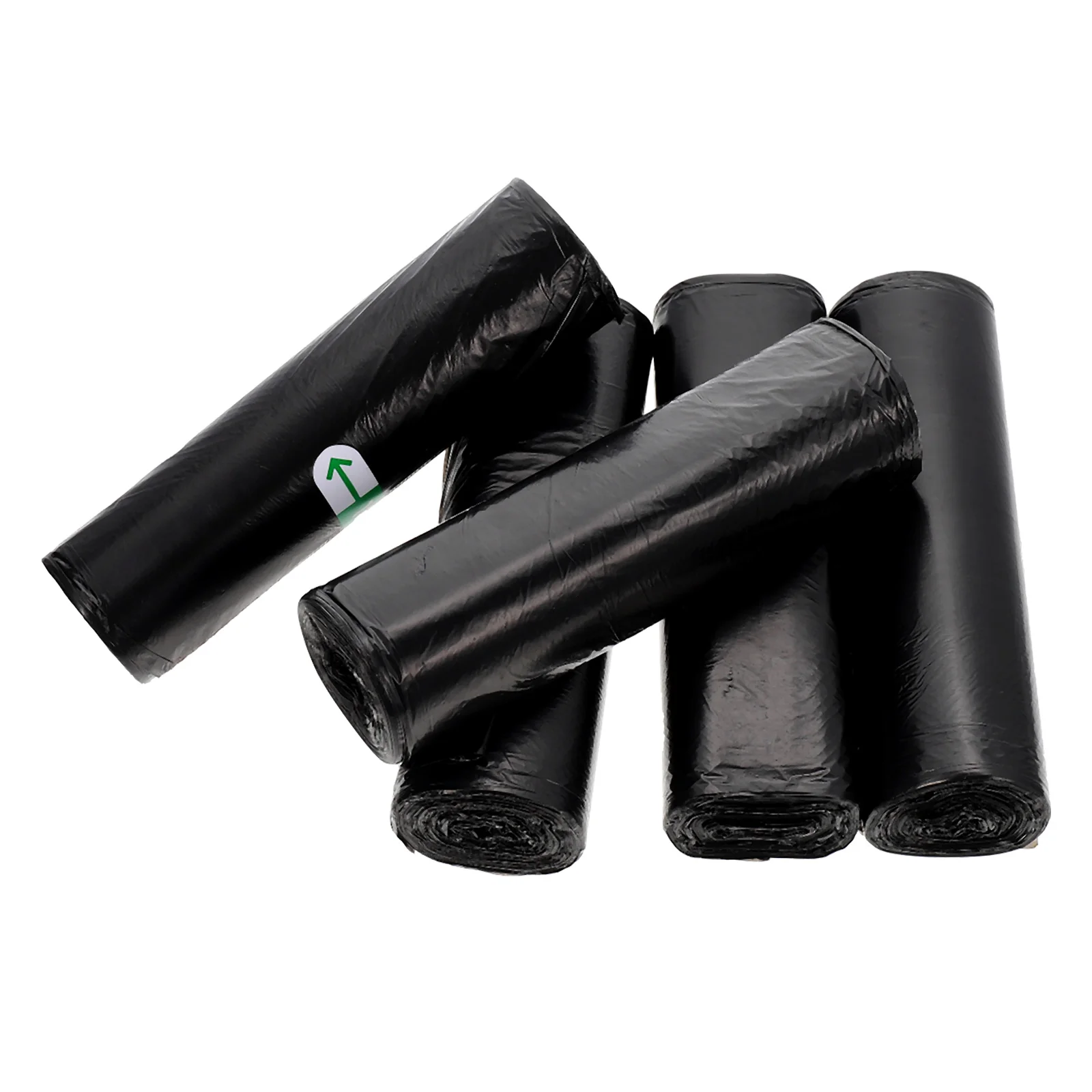 

5 Rolls Toilet Trash Bag Thickened Garbage Bags Liner Bathroom Black Kitchen Pe for Living Material