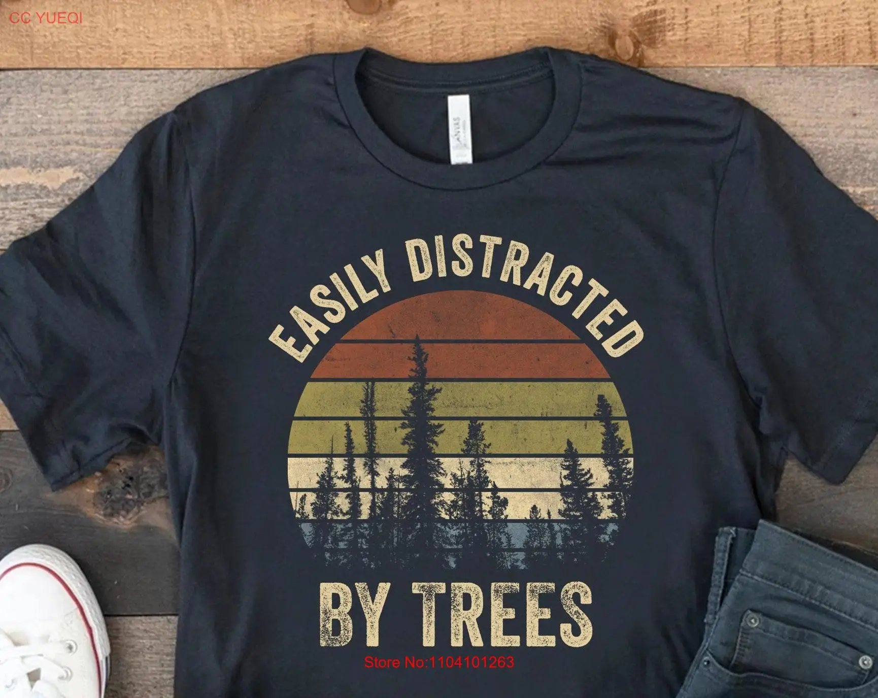 Easily Distracted By Trees Tree Lovers For Surgeon ArborisT T Shirt Funny Forest s long or short sleeves