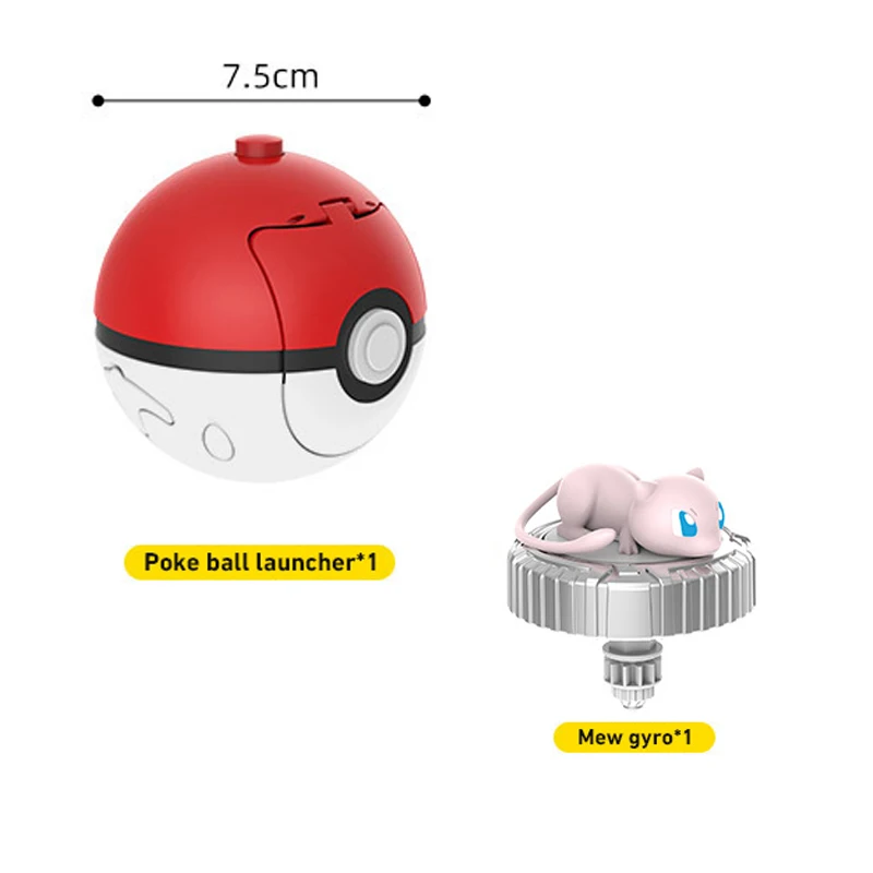 Pokemon Figure Battle Spinning Top Pikachu Pokeball Charmander Squirtle 5 Styles Pvp Interactive Game Children\'s Birthday Gifts