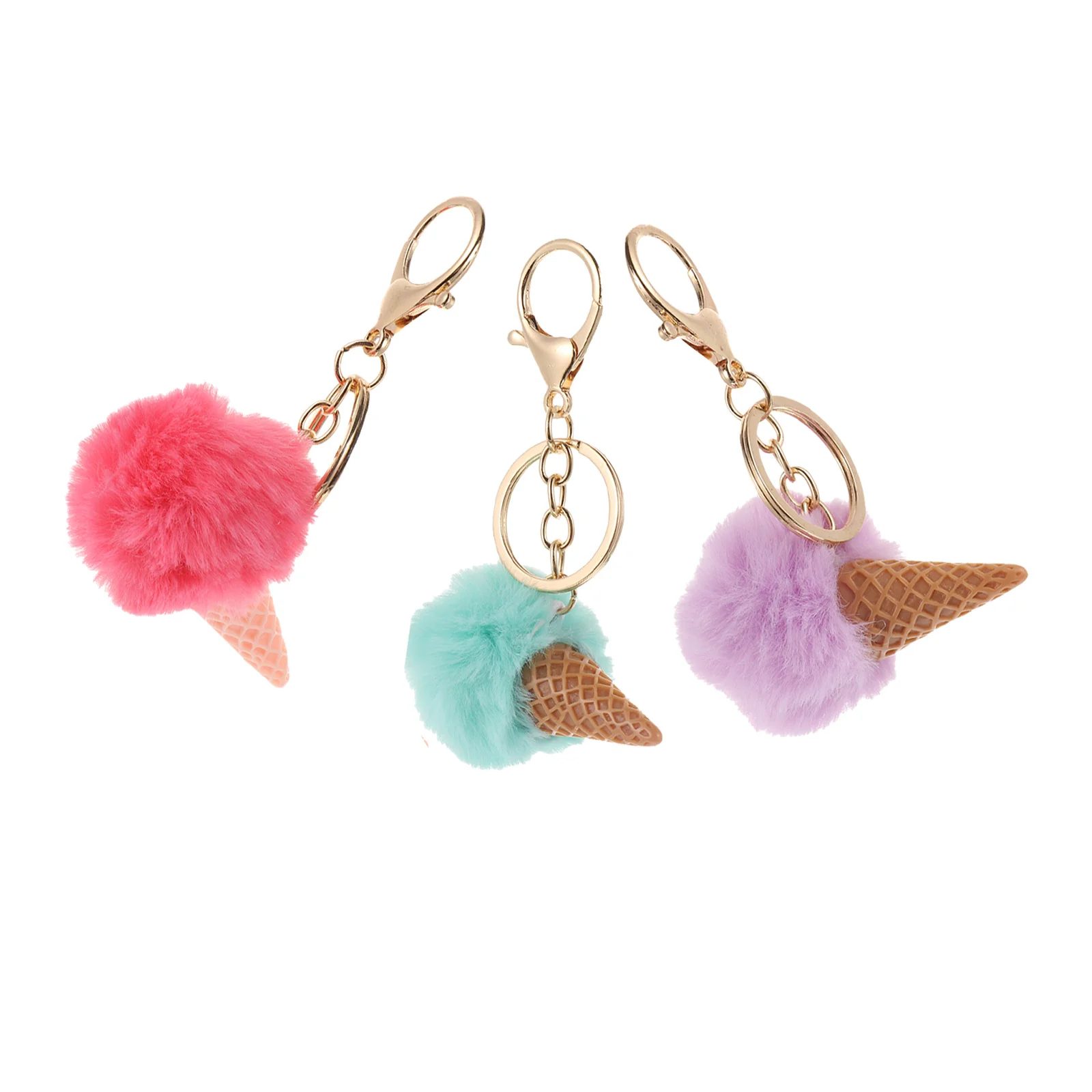 3 pezzi portachiavi gelato adorabili ciondoli per borse portachiavi decorativi appesi accessori leggeri per borse chiavi