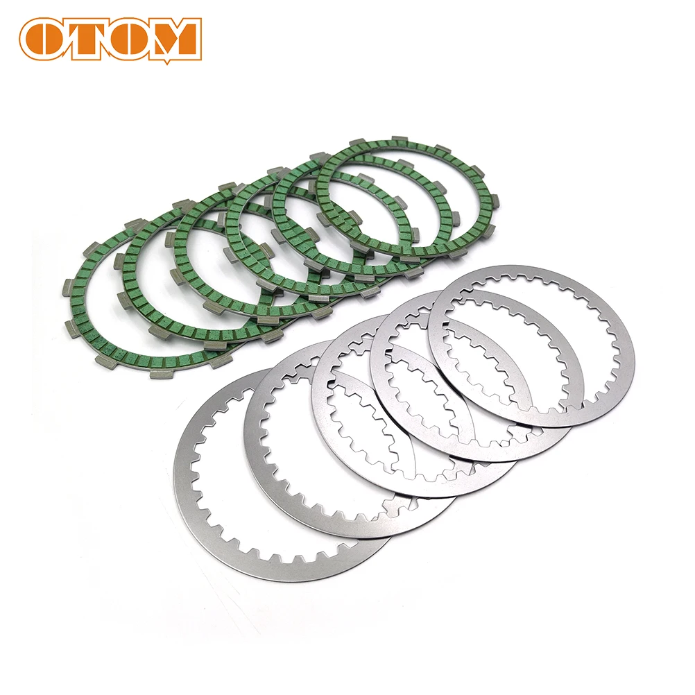 OTOM Motocycle Clutch Steel Friction Paper-Based Plates Kit For ZONGSHEN NC250 NC450 KAYO T6 BSE J5 RX3 ZS250GY/450GY-3 4 Valves