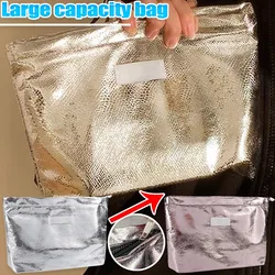 Flashing Sequin Cosmetic Bag Zipper Opening Makeup Storage Bag Portable Wash Supplies Skin Care Pouch Small Items Big Container