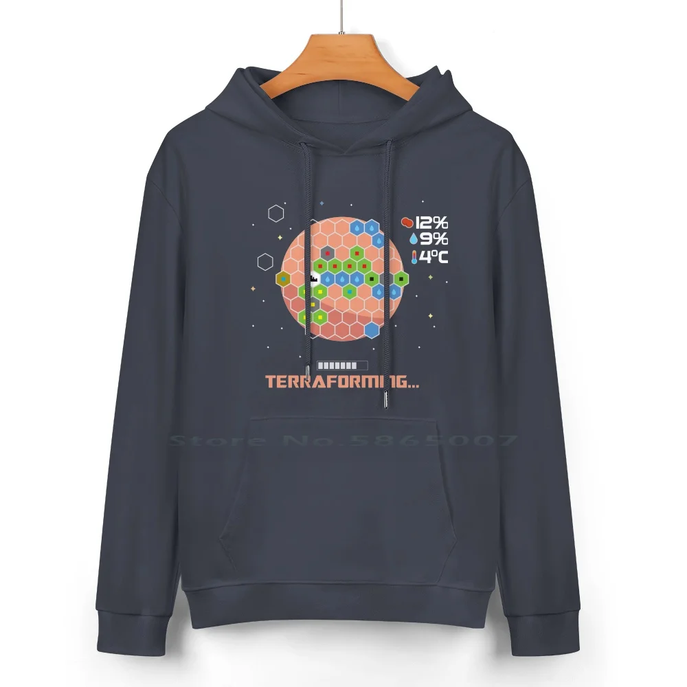 Loading Mars... Pure Cotton Hoodie Sweater 24 Colors Games Boardgame Catan Carcassonne Terraforming Blood Rage Hereweplay Fun