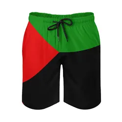 Anime Strandbroek Martinique In Rood Groen En Zwart Los Elastisch Strand Grappige Grafische Mannelijke Short Basketbal Verstelbare Drawstri