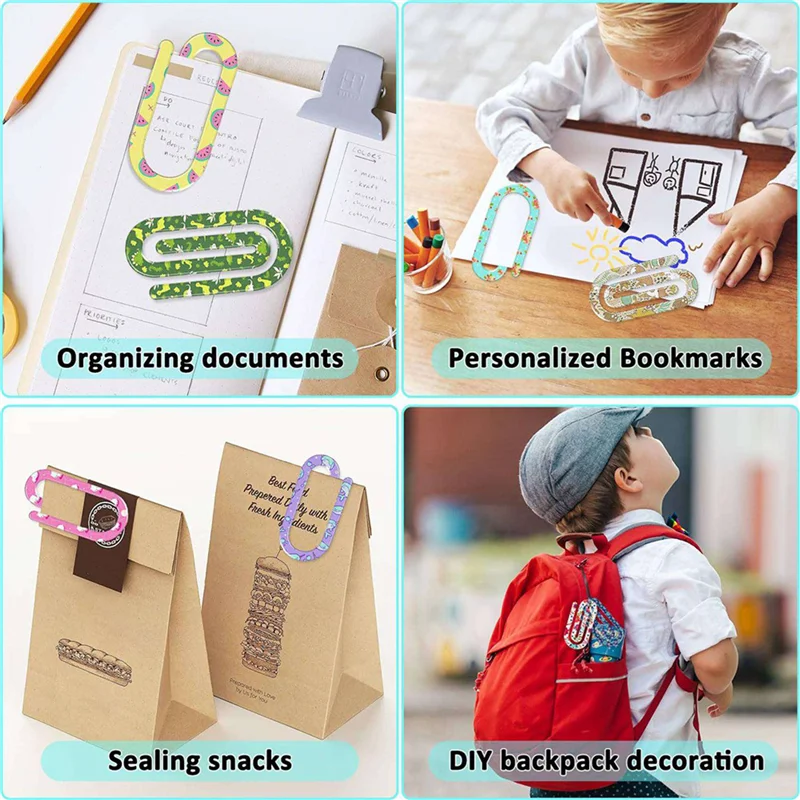 

B84B-40 Pack Sublimation Blanks Acrylic Paper Clips,4Inch X 2Inch Jumbo Sublimation Paper Clips For Office Home School DIY