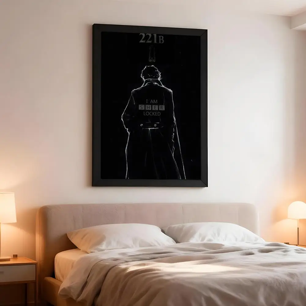 novel detective S-Sherlock Holmes Poster Artistic Instant Peel-Off Wall Decor Atmosphere Setter for Bedside & Shared Room