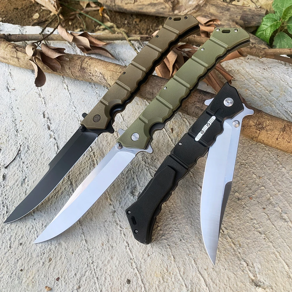 Cold Large Folding Tactical Knife 8Cr13Mov Steel Blade Professional Survival Hunting Combat Knives for Men Self defense EDC Tool