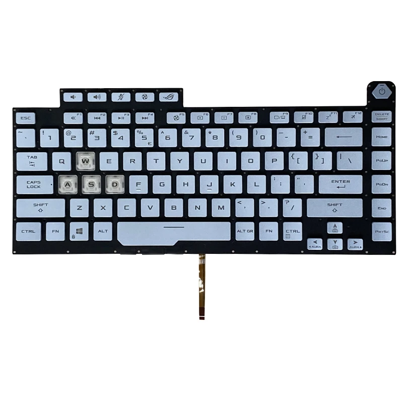 NEW US English keyboard backlight for ASUS ROG Strix G531 G531GW G531GT G531GV G531G G512 keyboard Silver