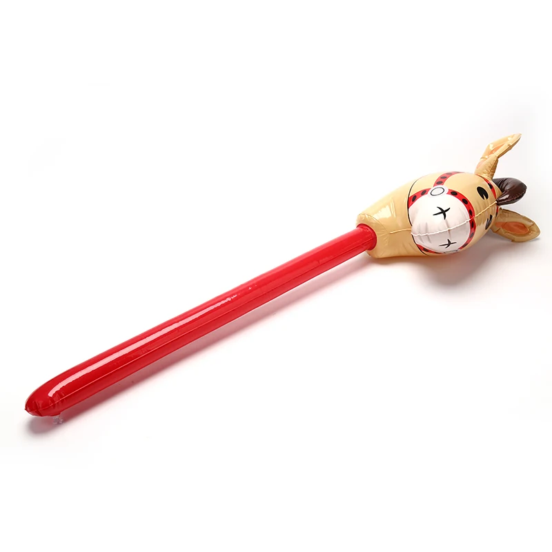 Inflatable Stick Horse Head Inflatable Pony Stick Balloon Cowboy Cowgirl Farm Animal Themed Birthday Party Decorations