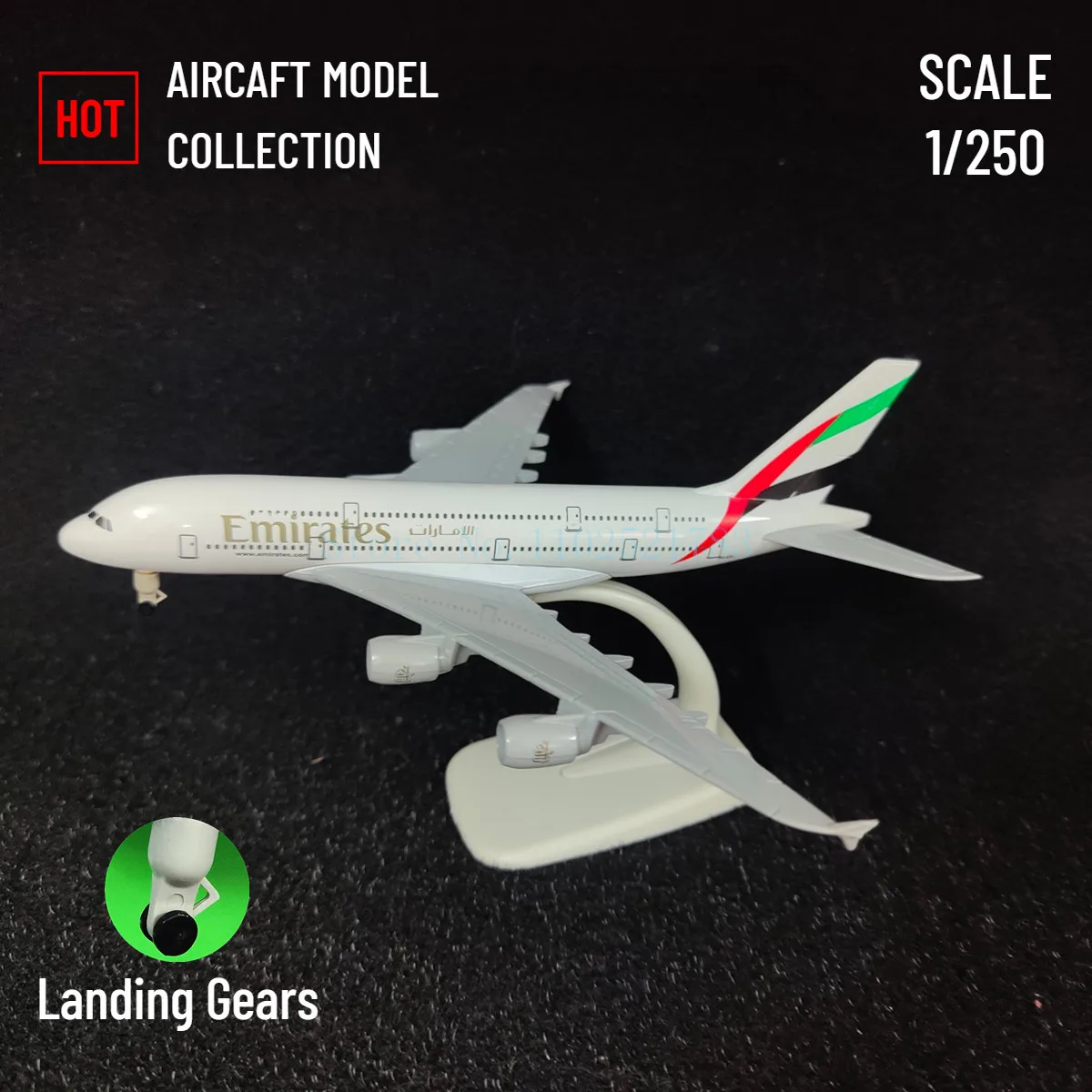 Diecast Emirates Aircraft Model Scale 1:250 Plane Miniature A320 A330 A350 A380 B737 B747 B777 B787 Aviation Kid Xmas Gift Toy