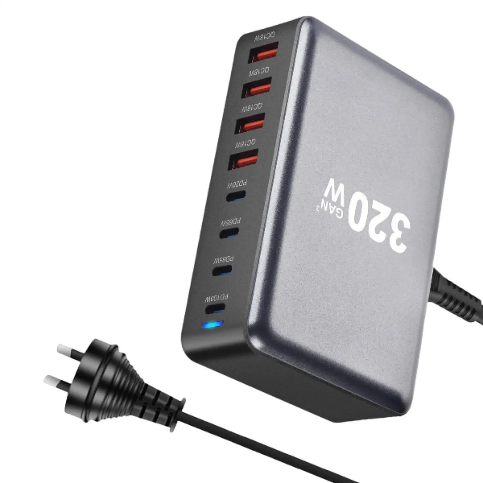 

Desktop Charging Station 320W Portable Desk Accessory for Travel School Home