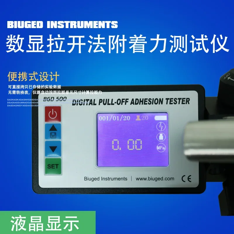 Digitalanzeige, ausziehbarer Haftungstester, tragbar, automatische Zeichnung von lackiertem Beton