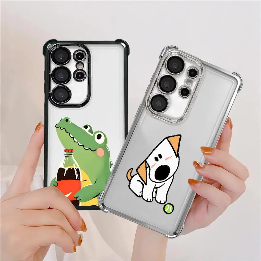Phone Cover Case for Samsung Galaxy S25 S23 S21 Plus S25Edge S24 S20 FE S22 Ultra Cartoon Crocodile Dog 