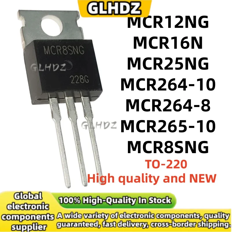 10Pcs/ MCR12NG MCR16N MCR25NG MCR264-10 MCR264-8 MCR265-10 MCR8SNG brand new TO-220 in stock