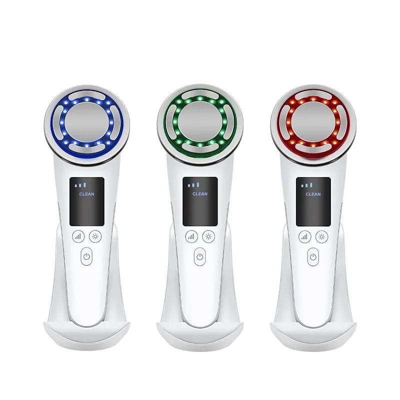 

Micro Current Pulse Introducer Household Facial Vibration Massage Instrument Red Light Blue Light Cold and Hot Beauty Instrument