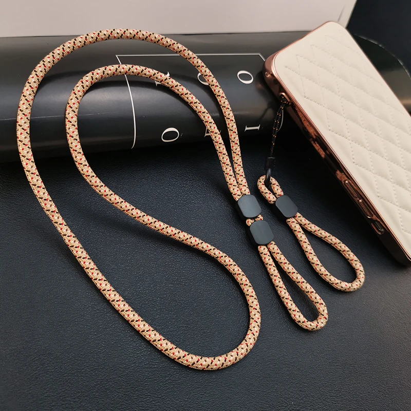 Long Neck Hanging Chain Hand-woven Mobile Phone Lanyard Strong and Length Adjustable Dual-use Lanyard Phone Anti-lost Pendant