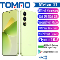 Original Official New Meizu 21 5G SmartPhone Flyme 10.5 Snapdragon 8 Gen 3 Octa Core 4800mAh 80W 200MP Rear Three Camera NFC