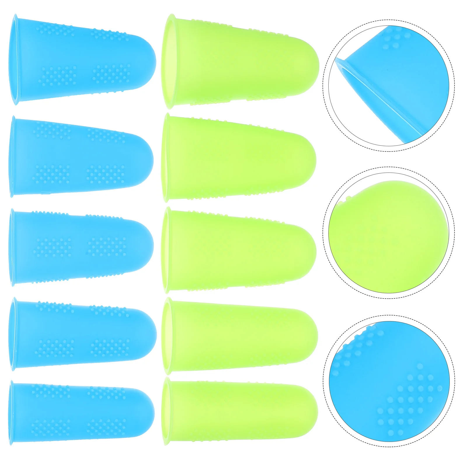 10 قطع من غطاء الإصبع الواقي المضاد للحرق من السيليكون غير القابل للانزلاق وأكمام الأصابع خفيفة الوزن للرجال والنساء باللون الأزرق