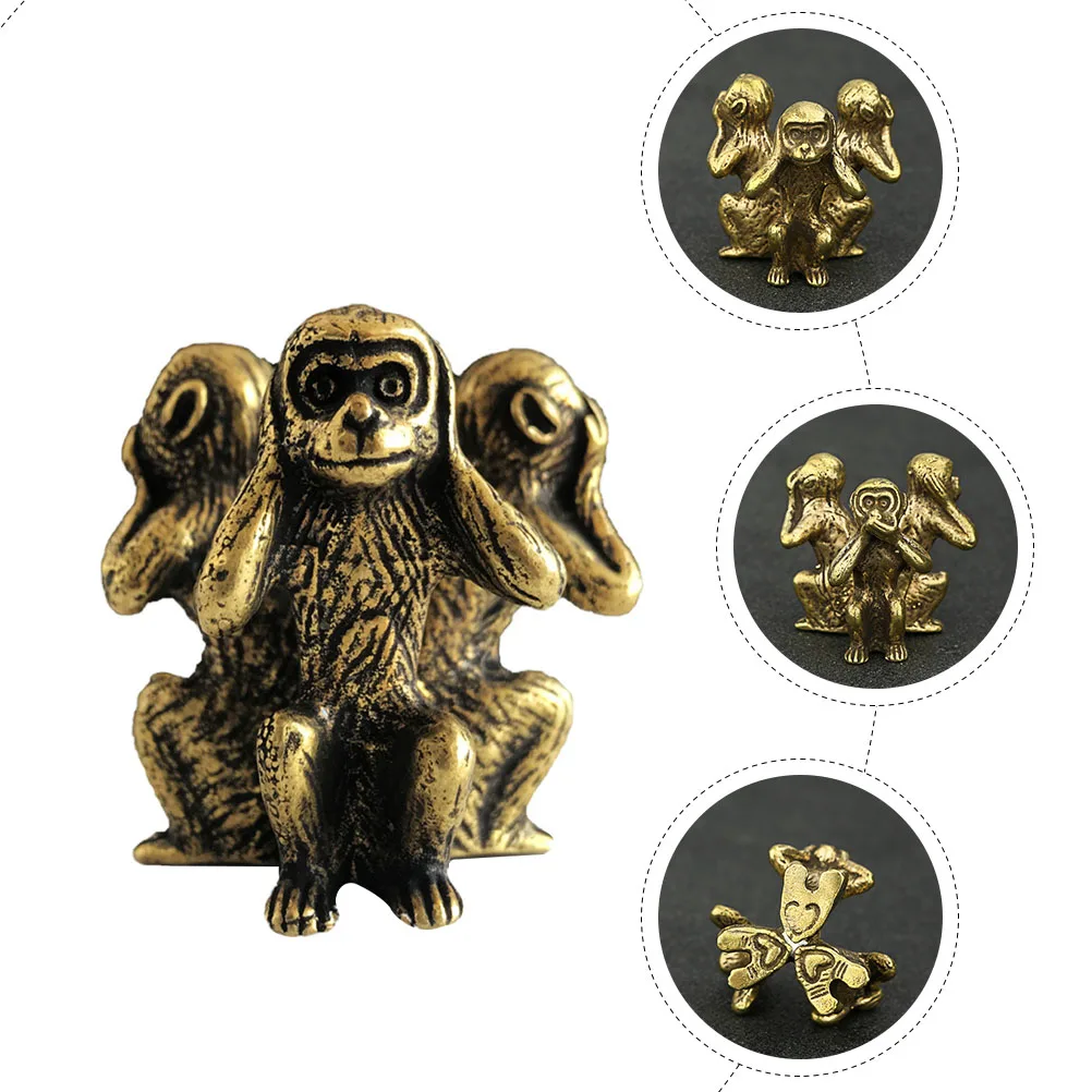 

Copper Monkey Decoration Pure Copper Traditional Craft Home Office Desktop Statue Art Sculpture Unique Table Ornament