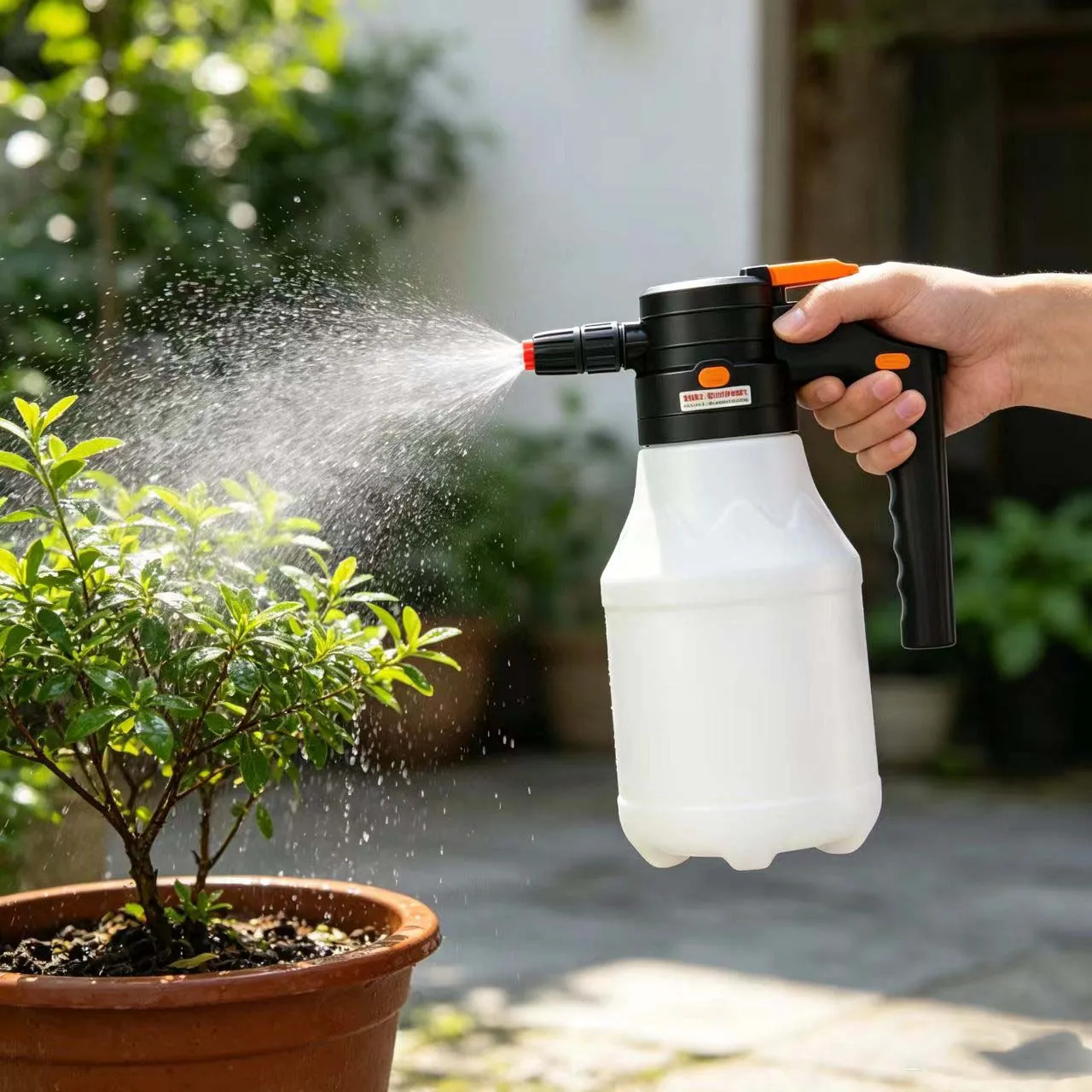 1.5L Electric Car Foam Sprayer with USB-C Charging Auto Pressurized Function Dual Spray Heads for Vehicle Washing and Lawn Care