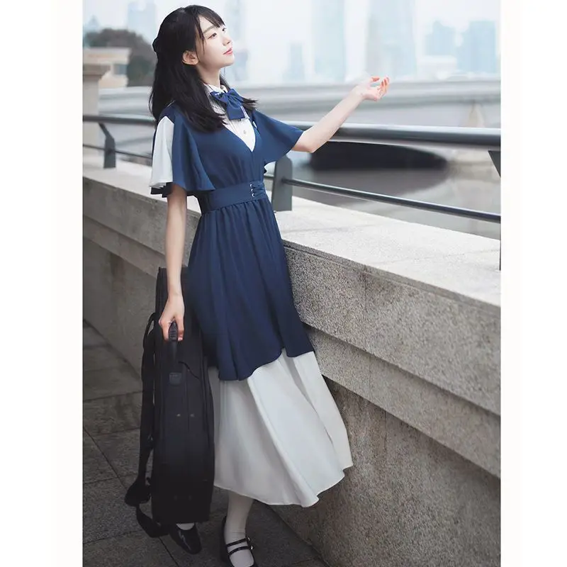 

Women Clothing Academic Style Dresses 2023 Spring/Summer New Fashion Gentle Style Long Dress Soft Super Xiansen Series Skirt