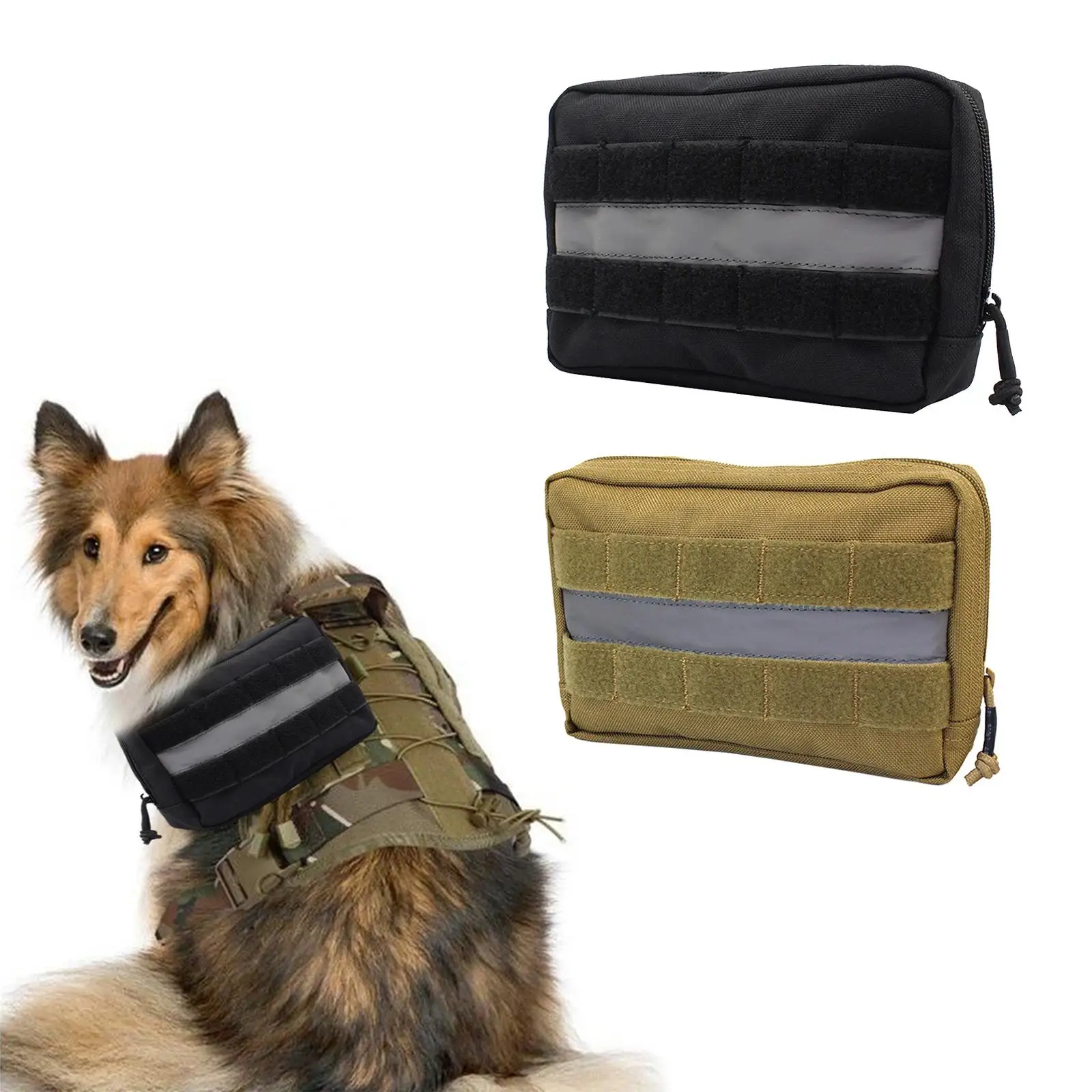 Reflektierende Hundetasche, Weste, Geschirr, Rucksack, Zubehör, Satteltaschen, abnehmbar