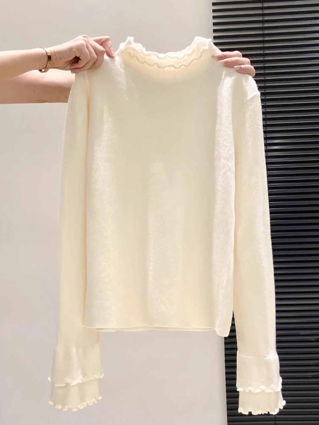 

Женский вязаный свитер с высоким воротником и длинными рукавами, новинка зимы, облегающий, теплый базовый слой, корейский стиль, для повседневной носки