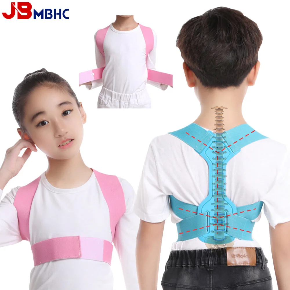 Back Corset Posture Corrector Belt Shoulder Support Waist Brace Adjustable Back Posture Correction for Kids Girl Boy Children