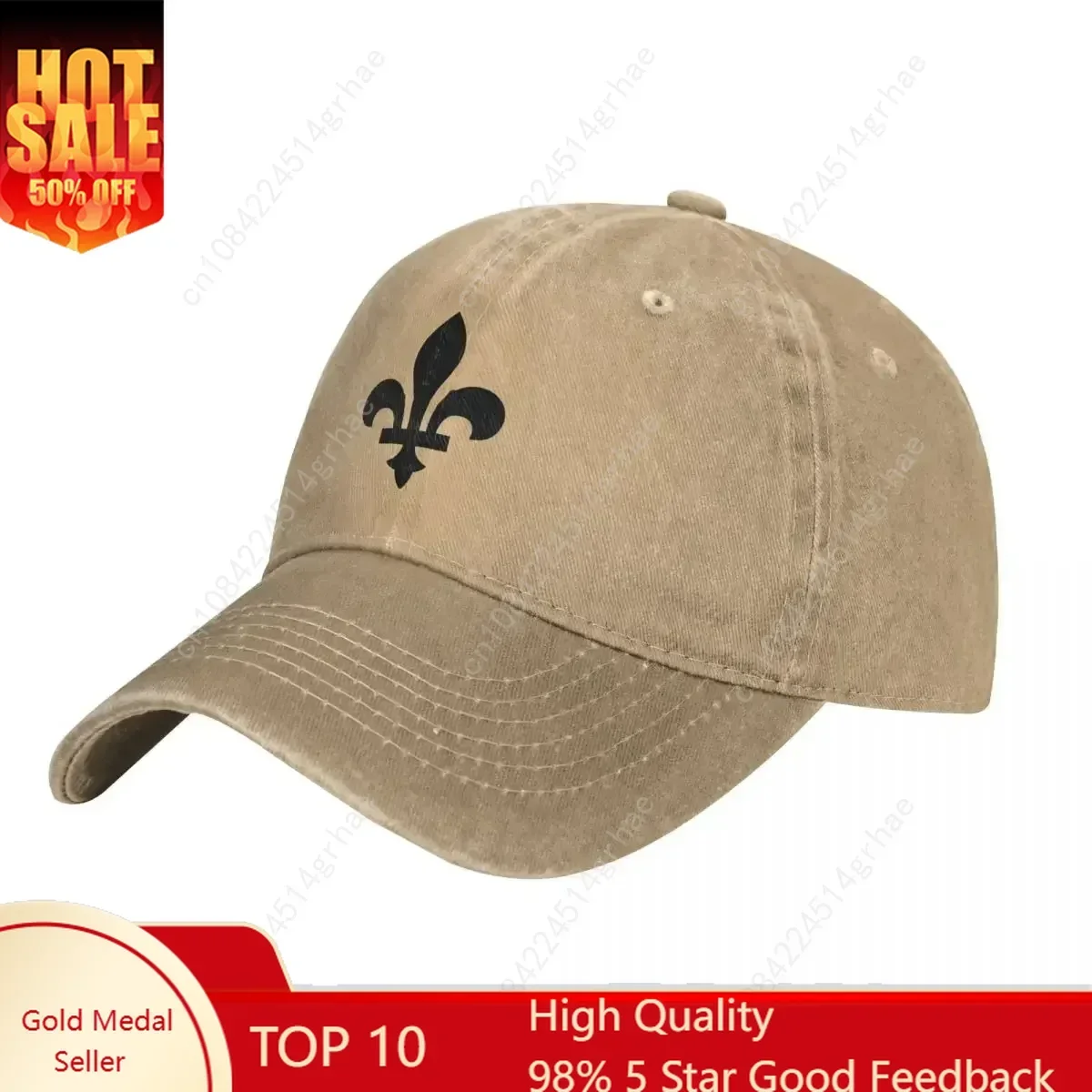 

Quebec France Royal Washed Baseball Cap Fleur De Lis Lily Vintage Trucker Hat Couple Women Outdoor Gym Design Baseball Caps