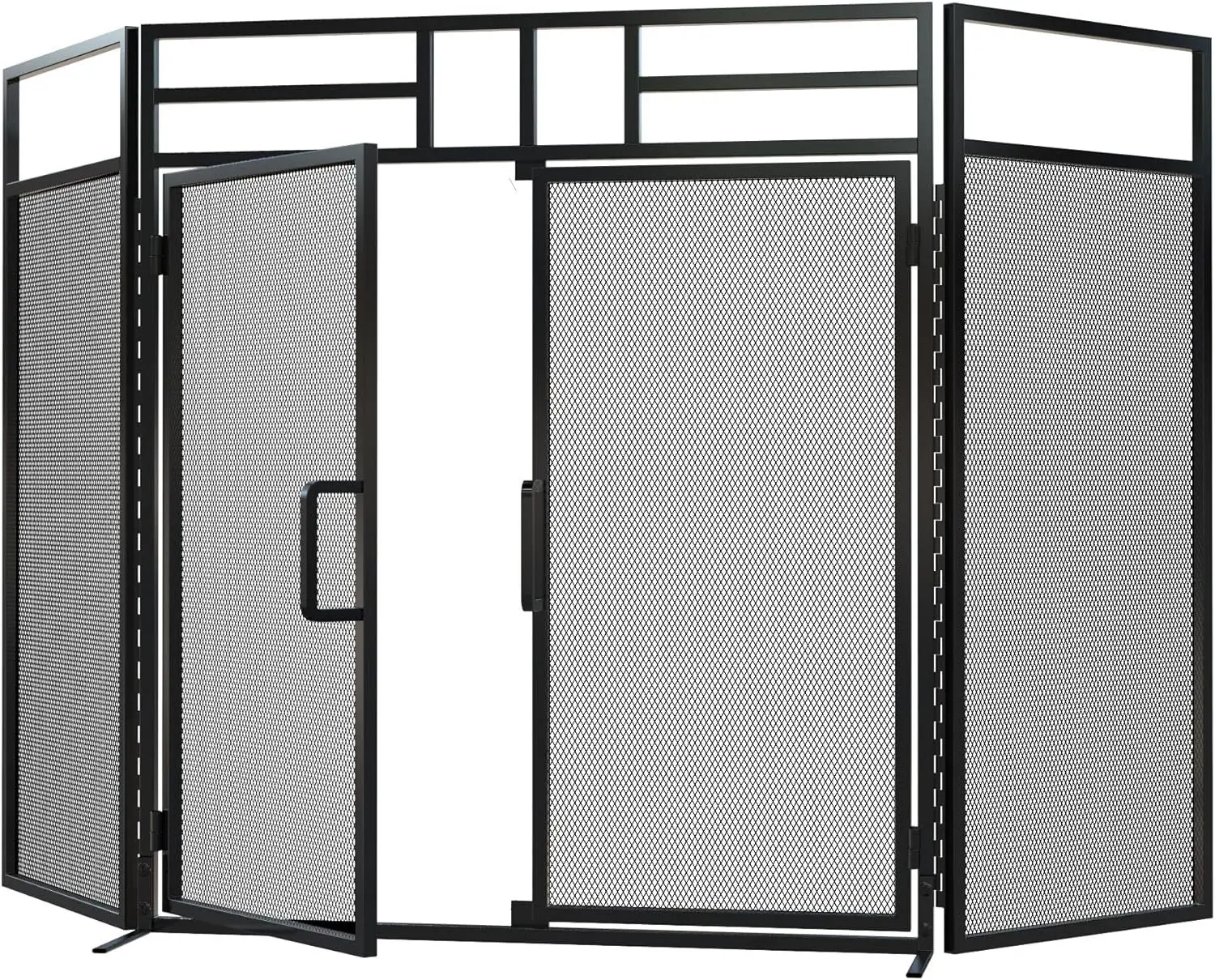 

Wrought iron household fireplace around fence wall fire around household