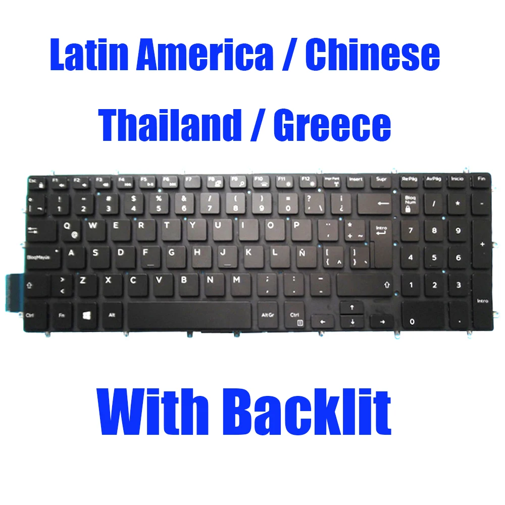 

Клавиатура TW TI GK LA для DELL для Inspiron 5565 5567 5570 5575 5583 5770 5775 7566 7567 7577 5765 5767 7773 7778 7779 7786 Новый
