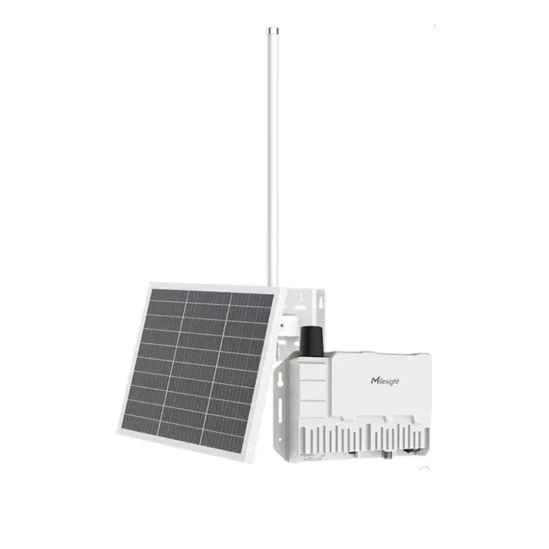 Milesight - Gateway LoRaWAN Solar de Ultra Bajo Consumo, IP67 para Exteriores, Gateway IoT 4G LTE con Batería Integrada para Uso Industrial Remoto