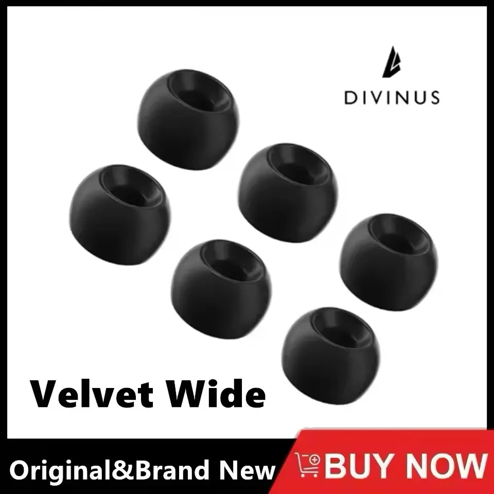 DIVINUS Velvet Wide Bore Silicone Earphone Eartips For 4-6mm Nozzle, Soft Deeply Ear Tips For Earbuds Tanchjim 4U,Davinci Prism