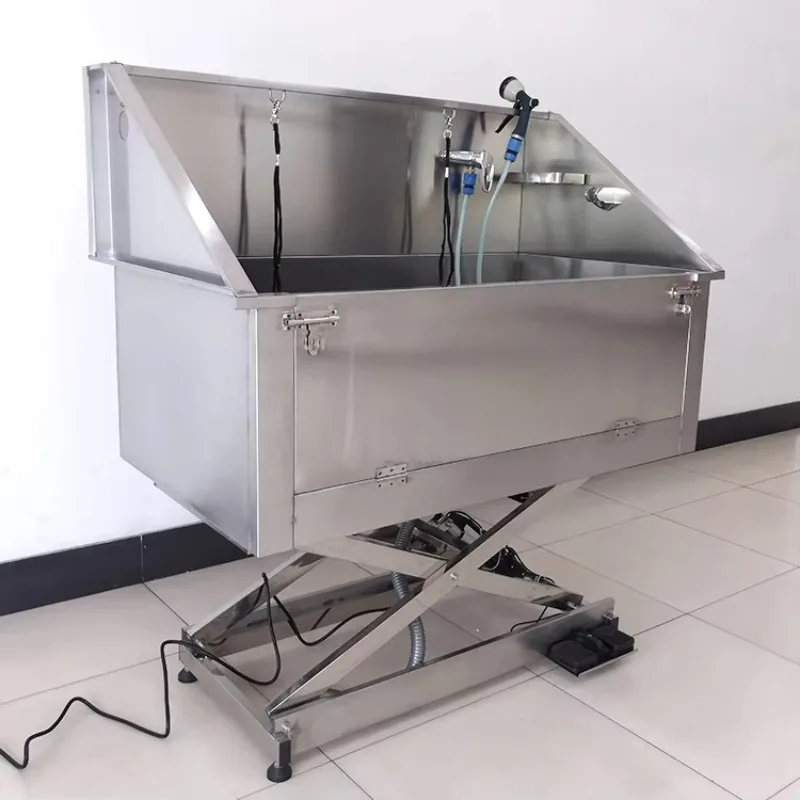 Bañera eléctrica para el cuidado de perros, ducha de SPA para mascotas de acero inoxidable