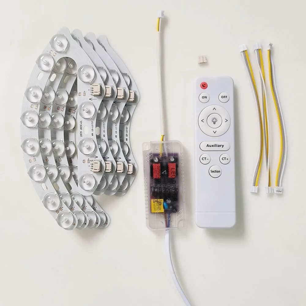 Led lens module light includes infrared remote control driver 220V IR dimming for replacing bedroom living room ceiling light