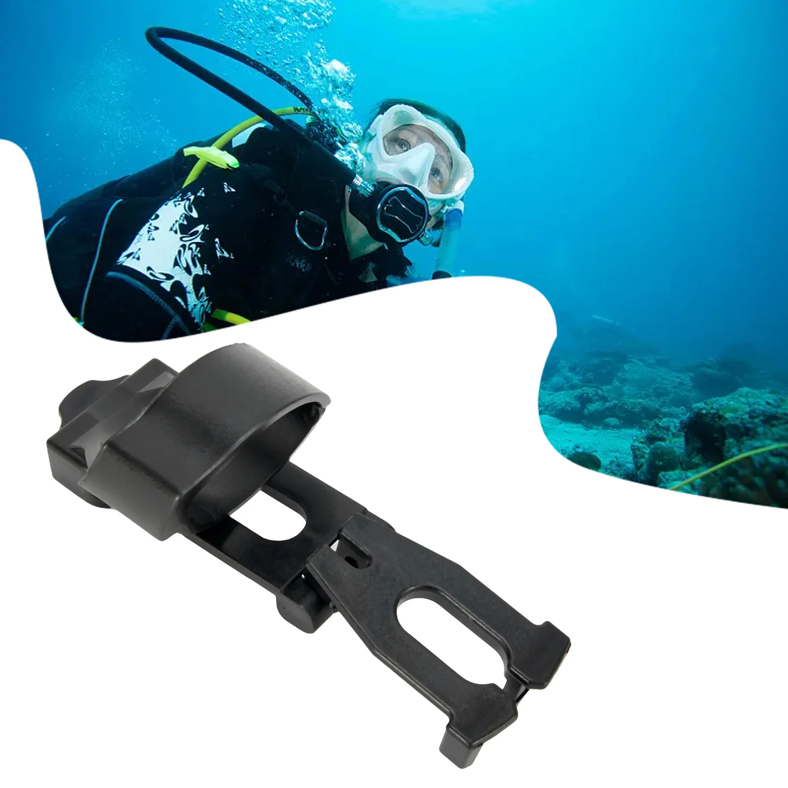 Scuba Dive Snorkel Clips 1pc Black Flexable Replaceable Snorkel Keeper Holder Snorkeling Goggle Hot Sale Practical