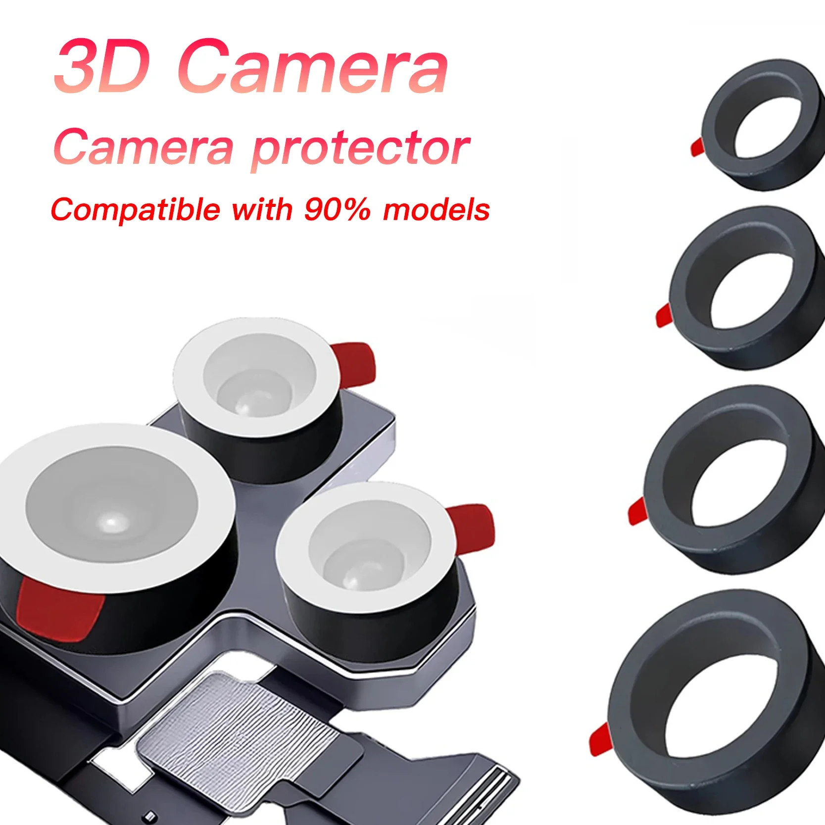 WYLIE 3D Camera Protection Sponge Sticker Front Rear Camera Repair Anti-Scratch Dustproof Pad for Phone Lens Replacement Tool