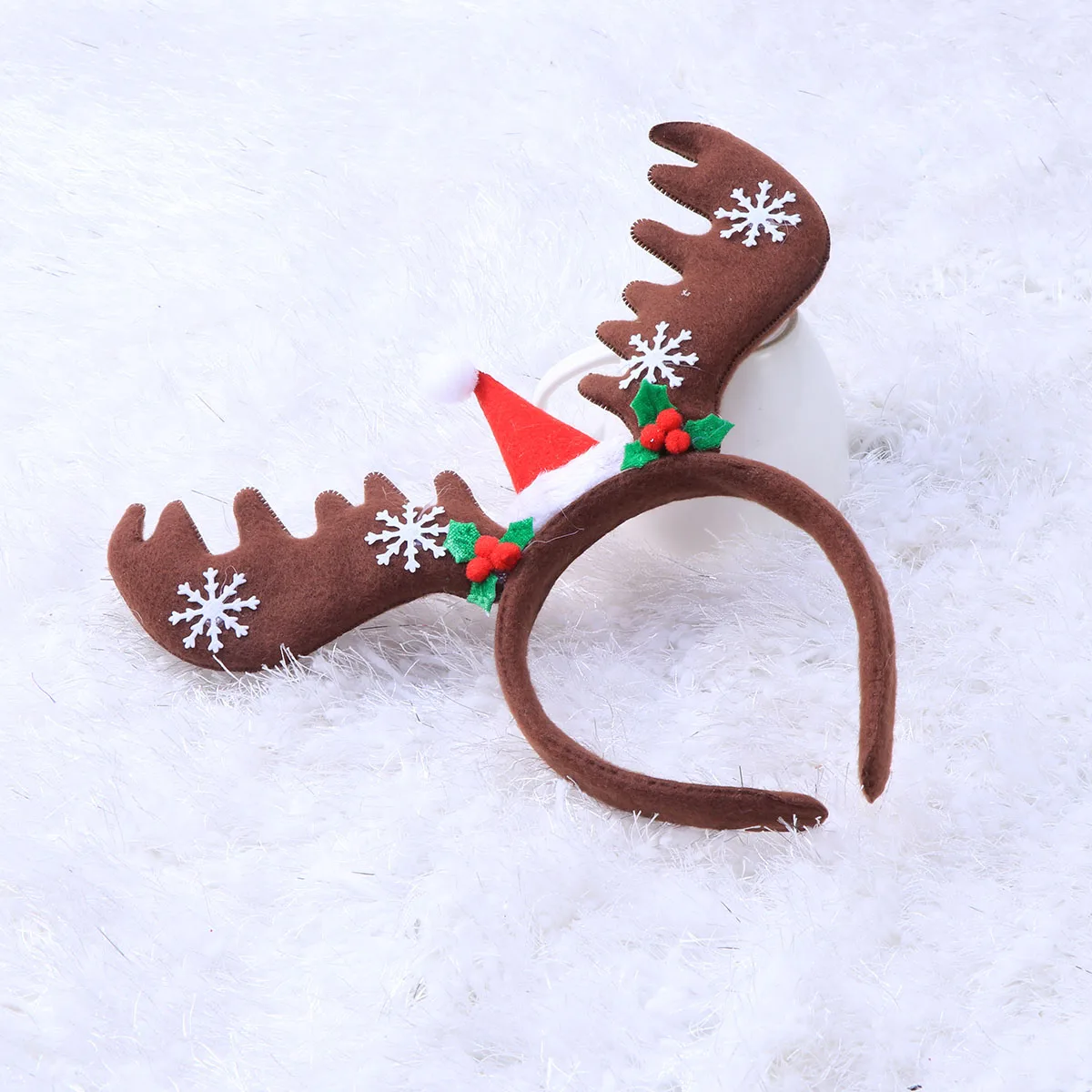 

Christmas Hair Hoop Brown Antler Headdress Lightweight Non Fading Adult Headwear Perfect for Party Carnival Accessories Hair