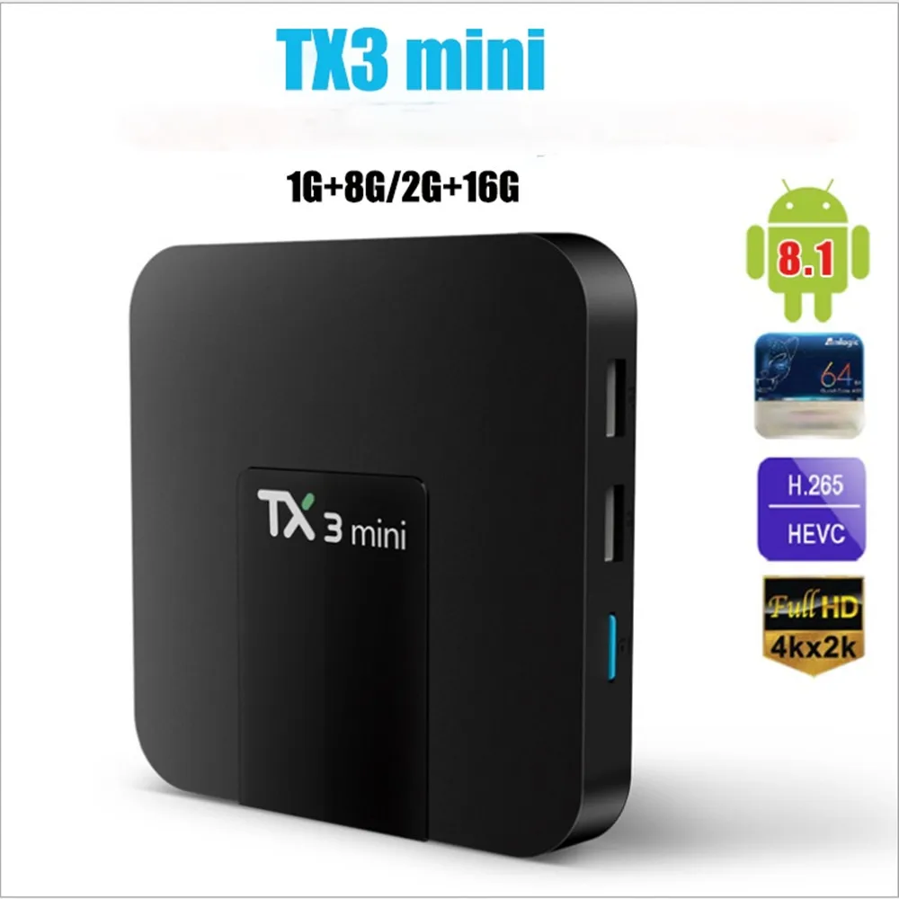 

4K TX3 Mini Smart TV Box For Android 10.0 Amlogic H313 1G 8G 2G 16G H.265 2.4G 5G Dual Wifi Set Top Box Media player PK H95 T95