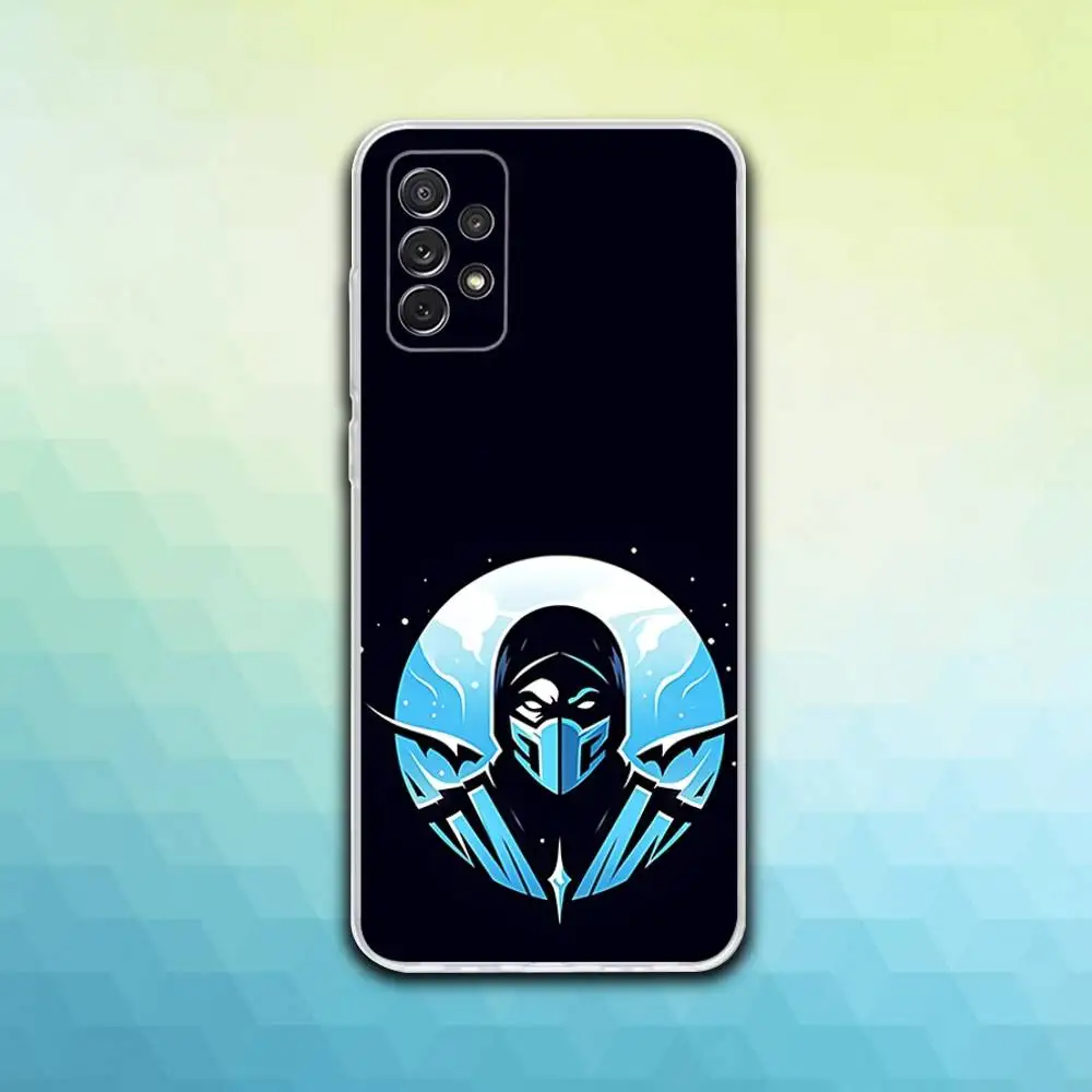 حافظة هاتف K-Kombat Game M-Mortal لهاتف سامسونج S30,23,21,22,20، FE lite، S10،9،8،7 PIus Note20 Ultra شفافة